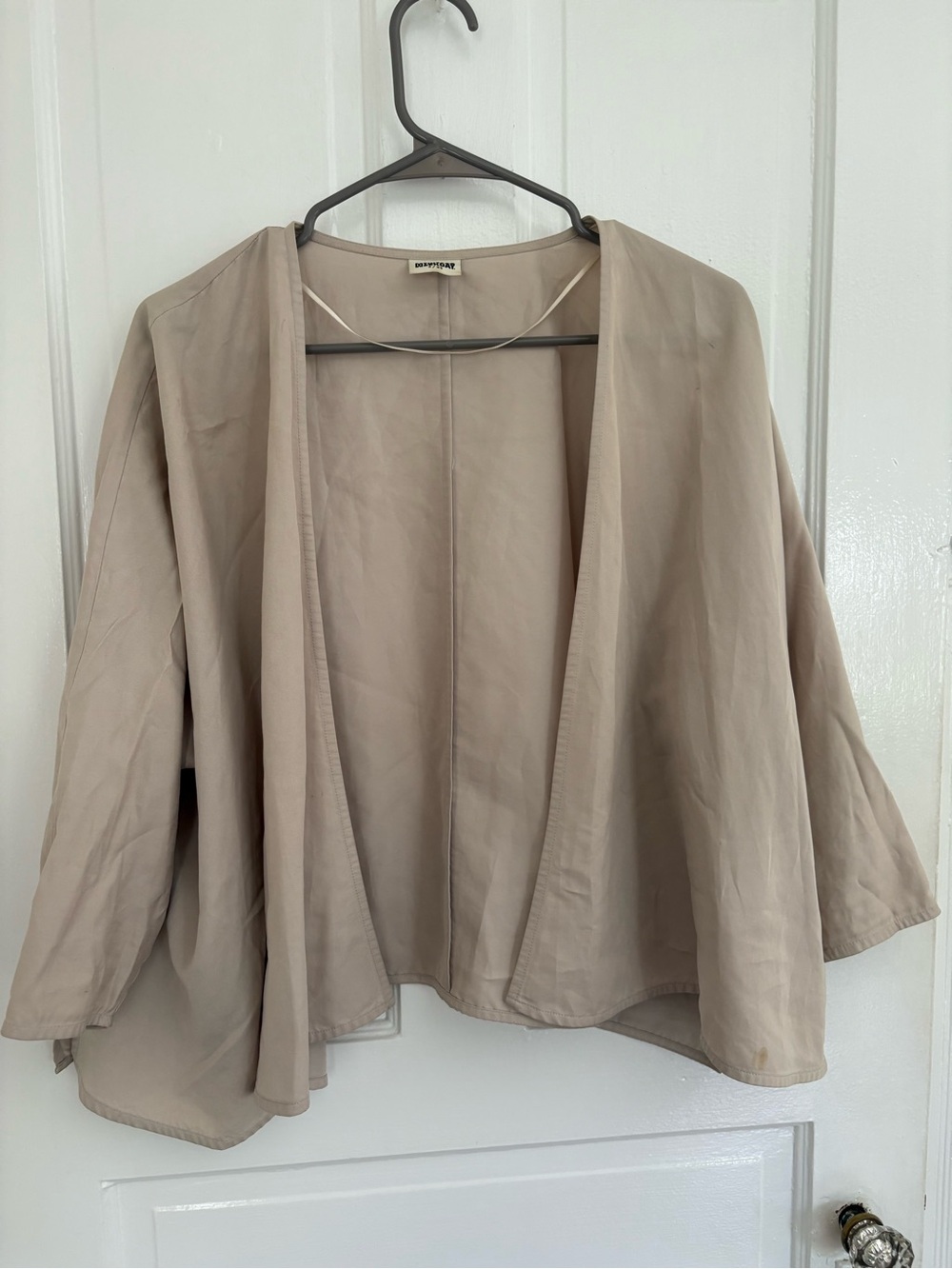 Weekday Soft Taupe Open-Neck Top
